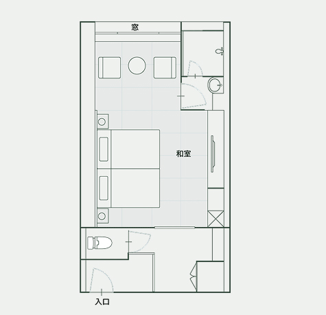 和モダンシャワーブース付客室